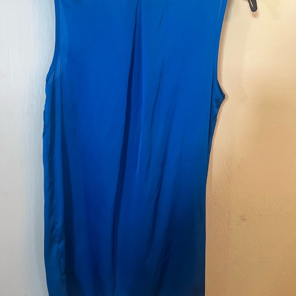 Electric blue blouse- ABStudio size S. Sleeveless, fits long. - Picture 2 of 4